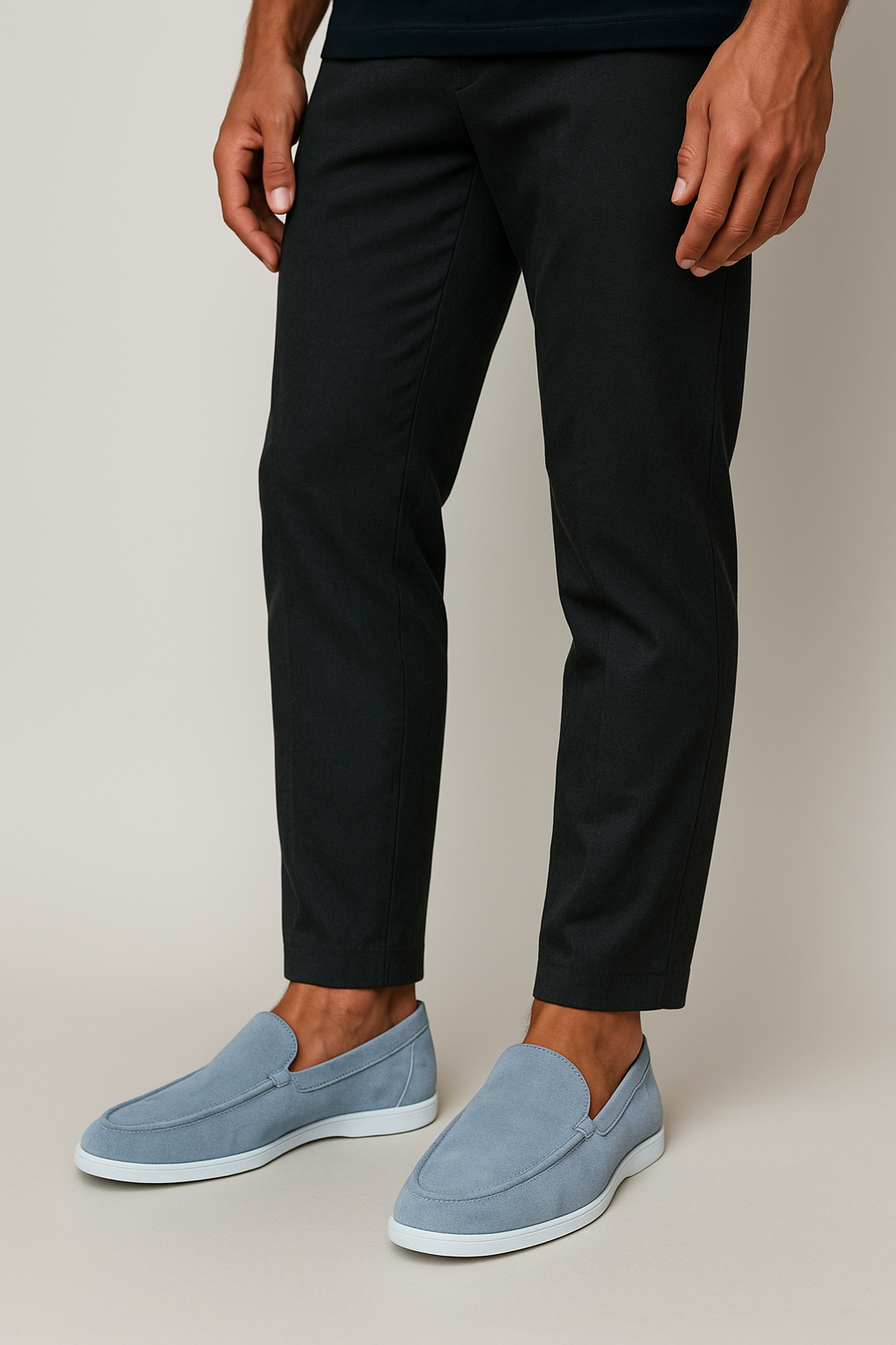 Elegantes mocasines de ante