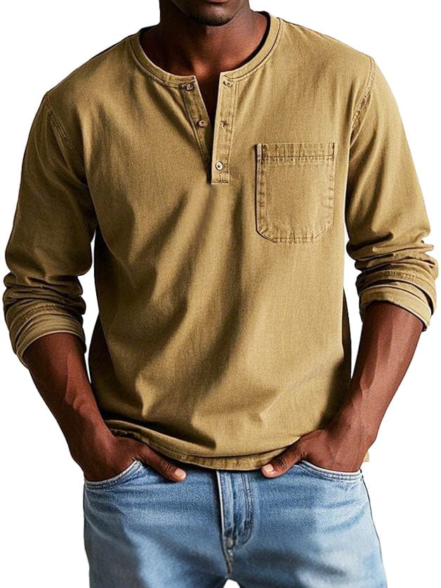 Frederico™ | Camiseta Henley Vintage