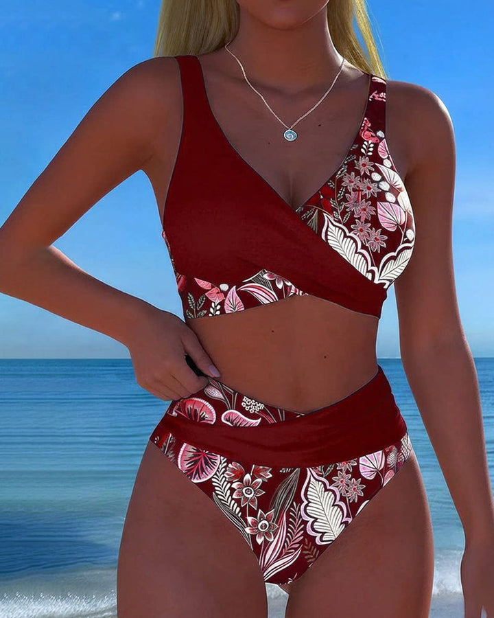 ESTER™ |Bikini Contraste Color Moda Floral