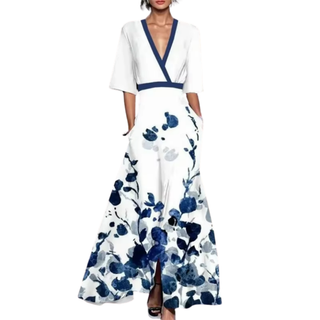 Noelle | Vestido Floral de Primavera con Escote en V