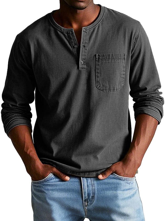 Frederico™ | Camiseta Henley Vintage