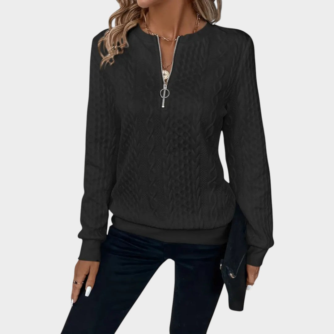 Zoey™ | Jersey de Punto con Cremallera Suave