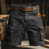 Pantalones cortos tipo cargo retro con múltiples bolsillos