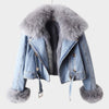 Alessia™ | Chaqueta Vaquera Mujer con Cuello de Pelo
