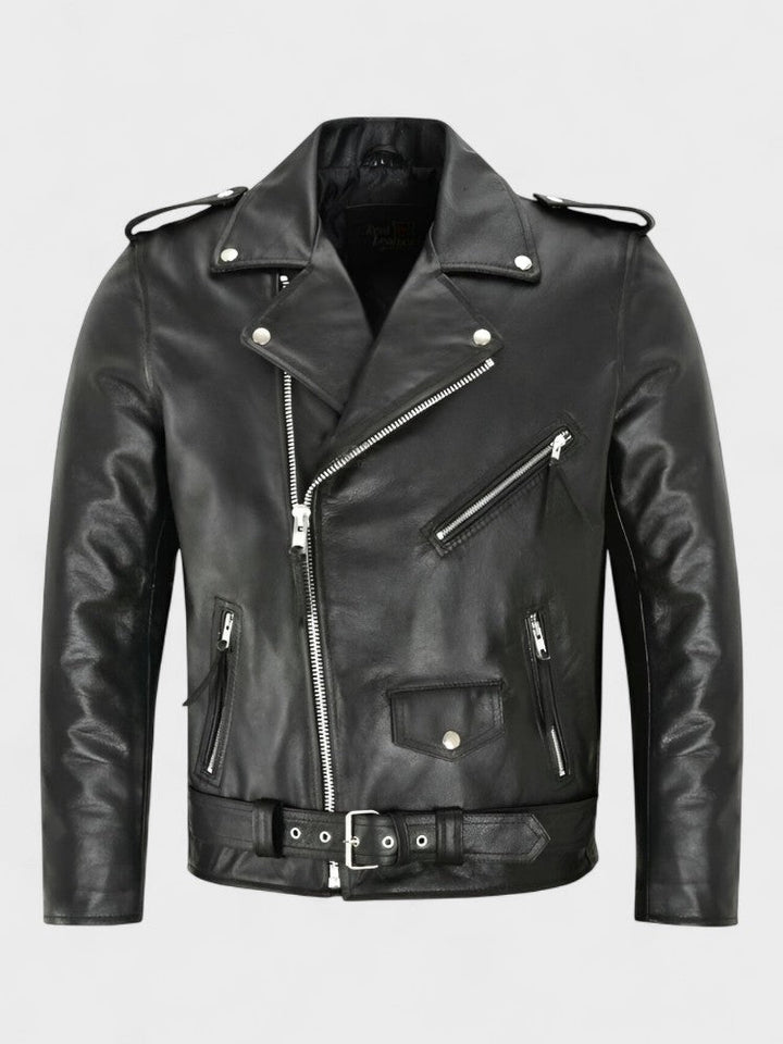 Austin™ | Chaqueta de Cuero Clásica Biker