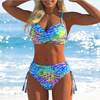 Eliana™ | Bikini de estampado abstracto con tirantes finos