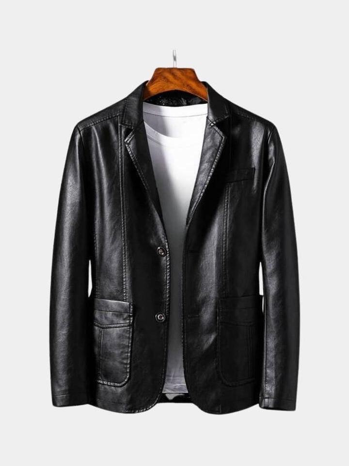 Jonas™ | Chaqueta de cuero color caramelo