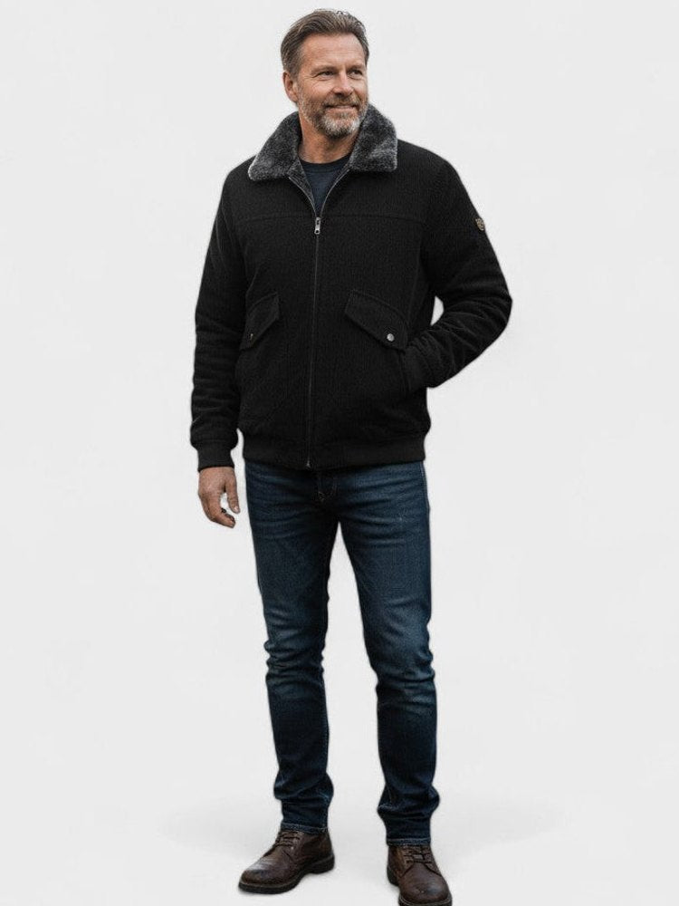 Norbert™ | Chaqueta bomber con cuello de felpa sintética