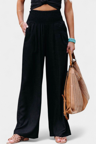 Alexia Pantalón de Algodón y Lino con Corte Fluido y Elegancia Natural