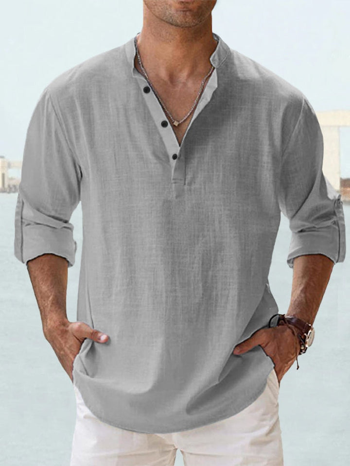 Camisa de lino transpirable