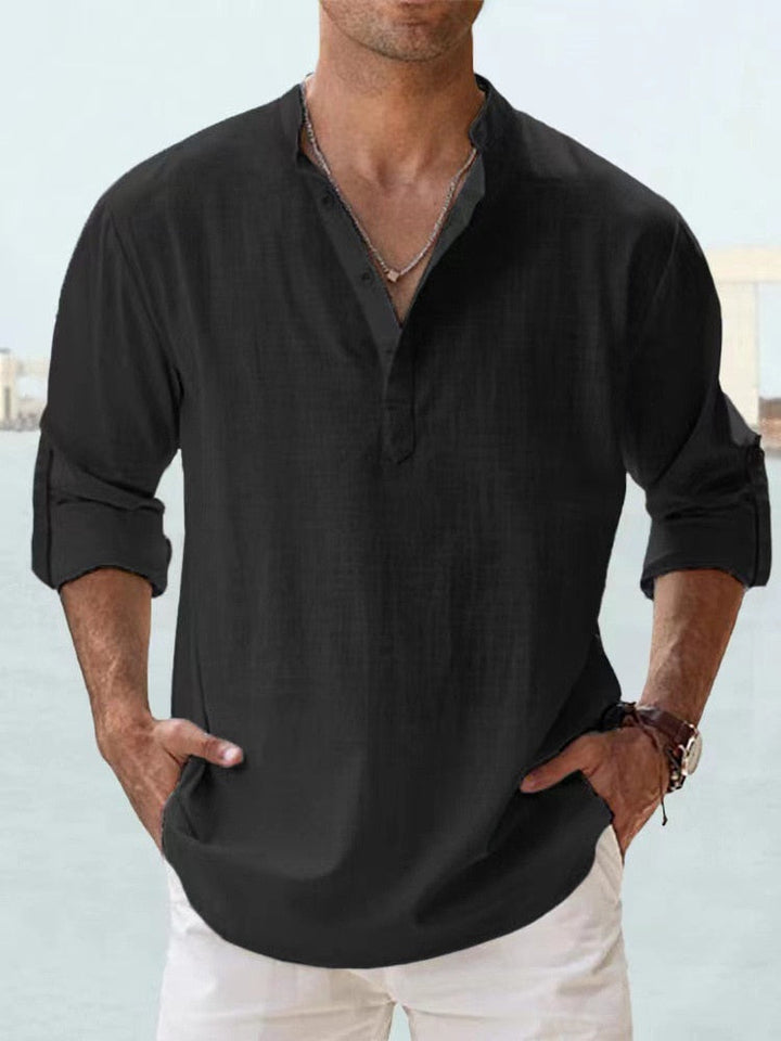 Camisa de lino transpirable