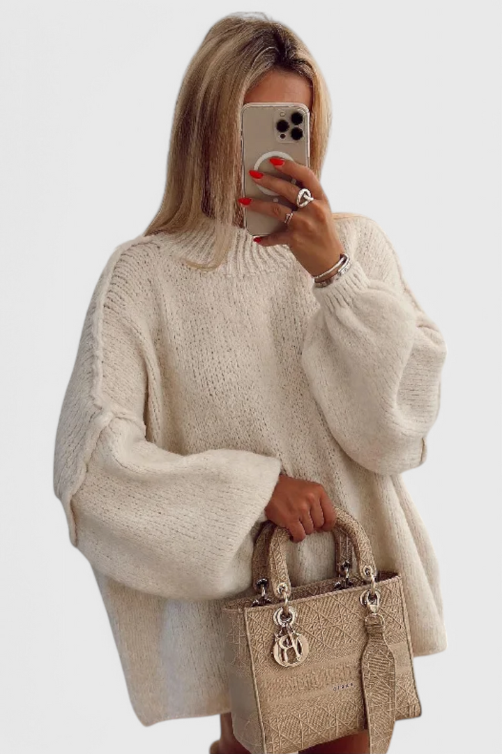 Cassia | Jersey de Punto Oversized con Mangas Globo