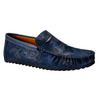 Mocasines florales de piel