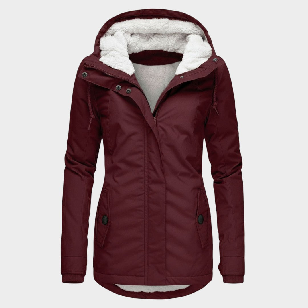Anna™ | Chaqueta otoñal larga de felpa