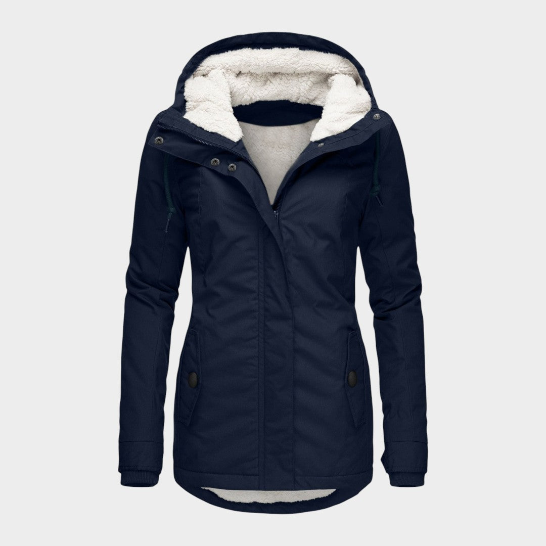 Anna™ | Chaqueta otoñal larga de felpa