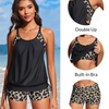 OLIVIA™ | Tankini Sin Mangas Leopardo De Ajuste