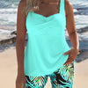 Daphne™ | Shorts de tankini de canalé brillante