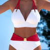 LOLA™ | BAÑADOR de cintura alta con tirantes dobles y color en contraste