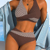 GEMMA™ | Bikini Halter a Rayas de Colores