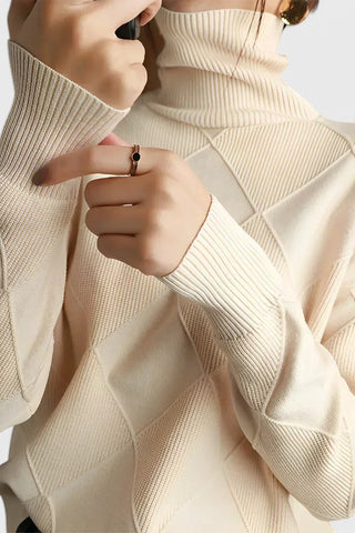 Jasmine | Jersey de Cuello Alto de Cachemira