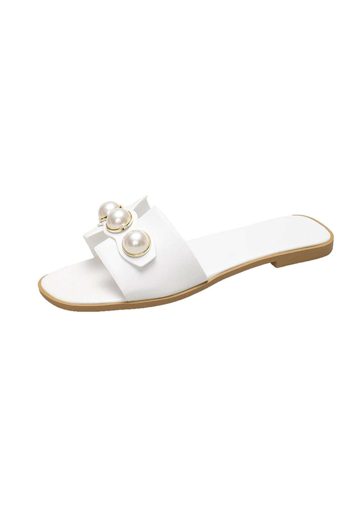 Zapatillas Planas de Perlas
