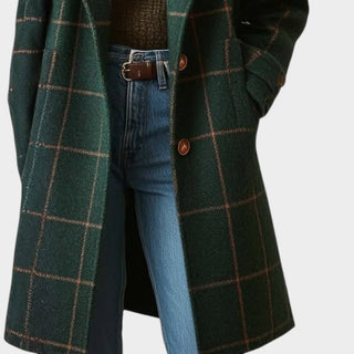 Adriana™ | Abrigo Clásico de Invierno con Estampado de Cuadros