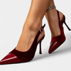 Candice Tacones Stiletto de Terciopelo con Patchwork