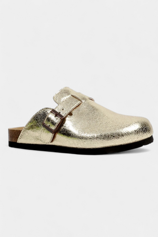 Aubree Zuecos Unisex de Gamuza con Hebilla Ajustable