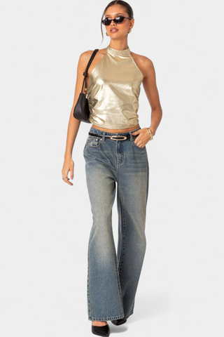 Anna | Top Halter Metálico Karter