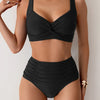 Top de bikini con efecto moldeador y cintura alta