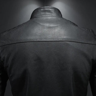 Francisco™ | Chaleco de cuero con cuello stand