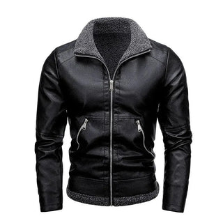 Mateo™ | Chaqueta de cuero elegante de felpa