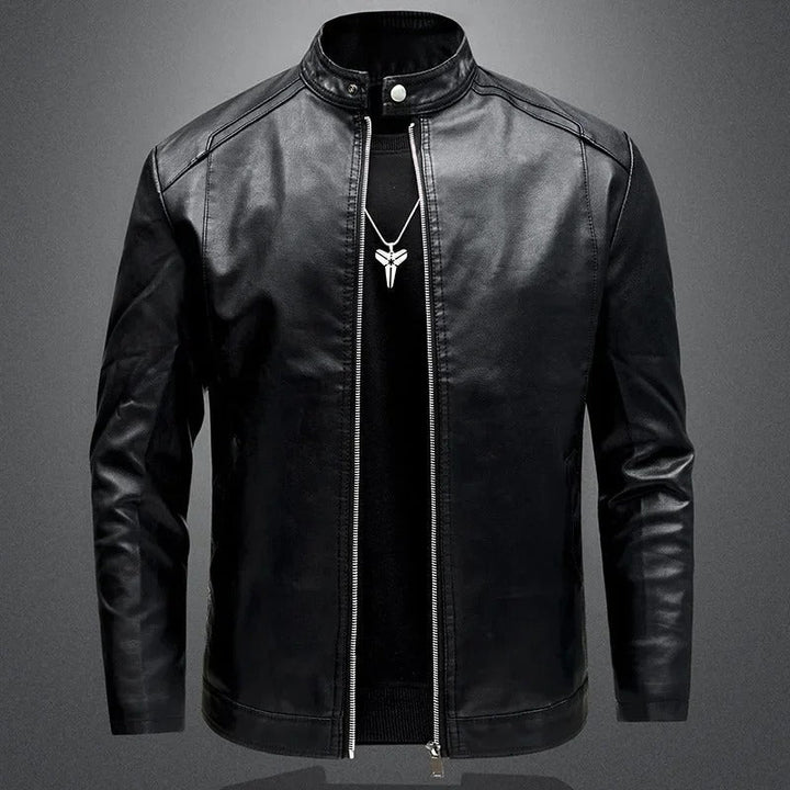 Miguel™ | Chaqueta de cuero elegante estilo hombre motociclista