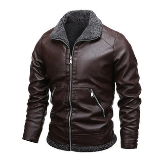 Mateo™ | Chaqueta de cuero elegante de felpa