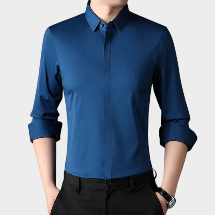 Mitchel™ | Camisa elástica sin arrugas para hombre