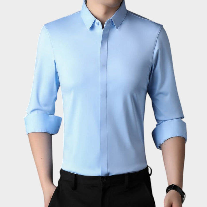 Mitchel™ | Camisa elástica sin arrugas para hombre