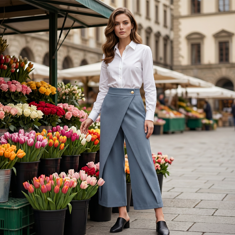 AMOR | Pantalones Casual Cortos Verde Ejército