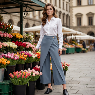 AMOR | Pantalones Casual Cortos Blanco